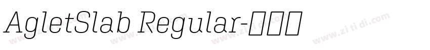 AgletSlab Regular字体转换